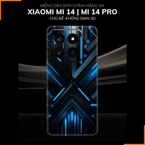 Dán skin điện thoại Xiaomi Mi 14 , Mi 14 Pro full body và camera nhập khẩu chính hãng USA in hình Không gian 3D - SKD  A03 phụ kiện điện thoại huỳnh tân store
