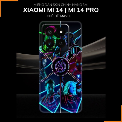 Dán skin điện thoại Xiaomi Mi 14 , Mi 14 Pro full body và camera nhập khẩu chính hãng USA in hình MAVEL - SKD M06 phụ kiện điện thoại huỳnh tân store