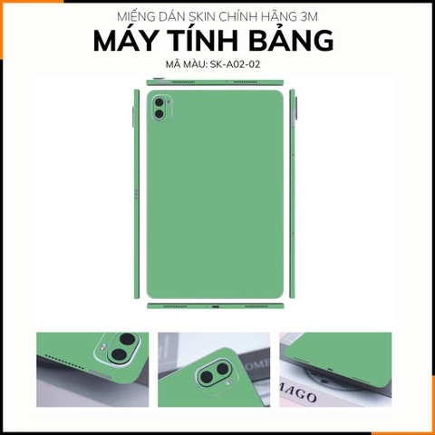 Dán skin máy tính bảng xiaomi, huawei, oppo, lenovo, google, microsoft, vivo  full body và camera chính hãng ORAFOL nhập khẩu từ ĐỨC MÁY TÍNH BẢNG  - PASTEL GREEN -  SK A02 02 phụ kiện điện thoại huỳnh tân store