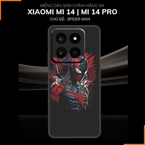 Dán skin điện thoại Xiaomi Mi 14 , Mi 14 Pro full body và camera nhập khẩu chính hãng USA in hình SPIDER MAN - SKD V18 phụ kiện điện thoại huỳnh tân store