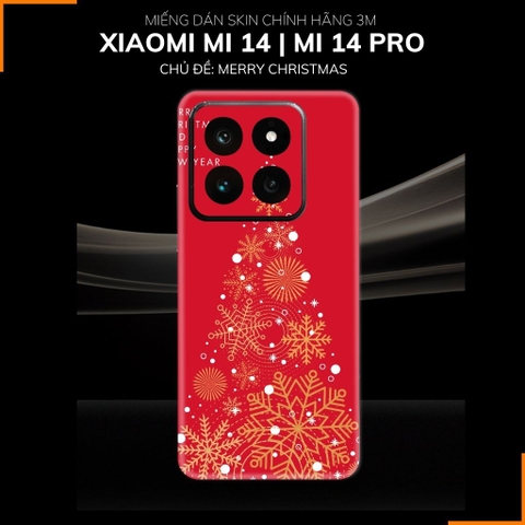 Dán skin điện thoại Xiaomi Mi 14 , Mi 14 Pro full body và camera nhập khẩu chính hãng USA in hình MERRY CHRISTMAS - SKD P24 phụ kiện điện thoại huỳnh tân store