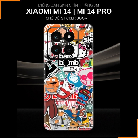 Dán skin điện thoại Xiaomi Mi 14 , Mi 14 Pro full body và camera nhập khẩu chính hãng USA in hình STICKER BOOM - SKD L14 phụ kiện điện thoại huỳnh tân store