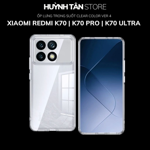 Ốp lưng xiaomi redmi k70/ k70 pro/ k70 ultra chống sốc CLEAR COLOR VER 4 trong suốt không ố vàng bảo vệ camera phụ kiện huỳnh tân store