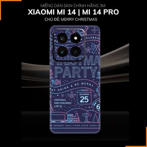Dán skin điện thoại Xiaomi Mi 14 , Mi 14 Pro full body và camera nhập khẩu chính hãng USA in hình MERRY CHRISTMAS - SKD P26 phụ kiện điện thoại huỳnh tân store