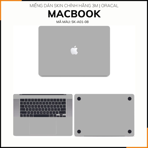 Dán skin macbook pro, macbook air chính hãng 3M nhập khẩu USA - SKIN 3M - MACBOOK - PASTEL BLACK  - SK A01 08 phụ kiện điện thoại huỳnh tân store