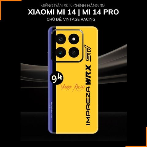 Dán skin điện thoại Xiaomi Mi 14 , Mi 14 Pro full body và camera nhập khẩu chính hãng USA in hình VINTAGE RACING - SKD O11 phụ kiện điện thoại huỳnh tân store