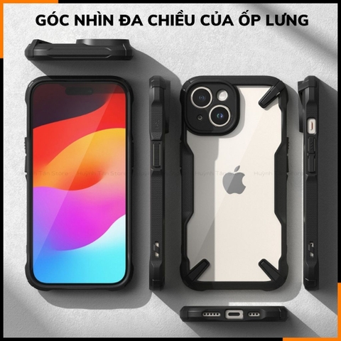 Ốp lưng iphone 15 RINGKE chính hãng trong suốt chống sốc FUSION chống ố vàng phụ kiện điện thoại huỳnh tân