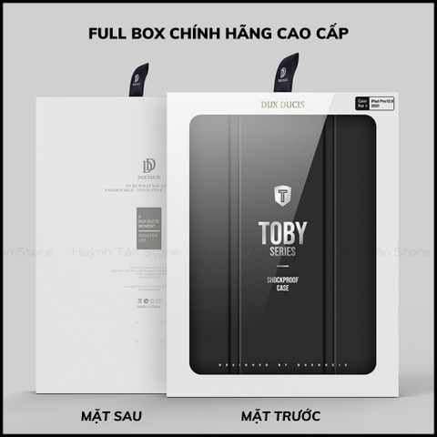 BAO DA ipad pro 11 inch 12,9 inch topy series chính hãng duxducis chống va đập có khay khe để bút