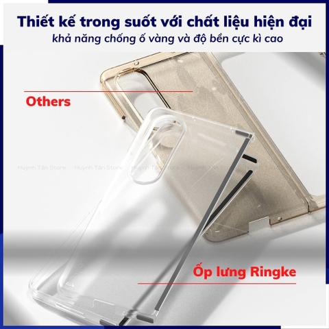 Ốp lưng samsung z fold 4 trong suốt và nhám mờ chống sốc Ringke Fusion chính hãng Korea bảo vệ camera huỳnh tân store