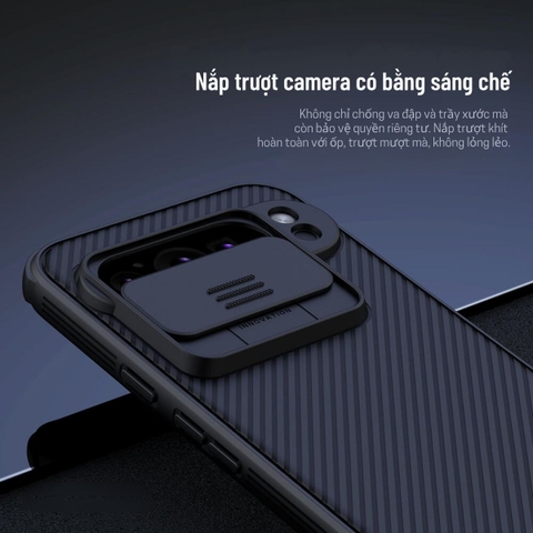 Ốp lưng Google Pixel 8/ 8 Pro/ 9 Pro nắp trượt bảo vệ camera Nillkin CamShield Pro