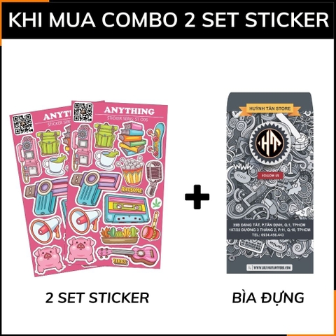 Hình dán sticker Anything ST O06 chống thấm nước trang trí mũ bảo hiểm laptop điện thoại notebook phụ kiện huỳnh tân store