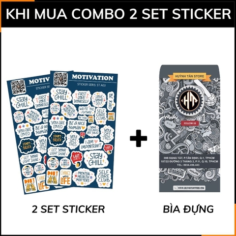 Hình dán sticker đẹp những câu thành ngữ hay Motivation ST A03 chất liệu vinyl phủ lớp chống thấm xước bay màu phụ kiện huỳnh tân store