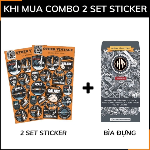 Hình dán sticker không gian vũ trụ Orther Vintage ST N02 chống thấm xước bay màu hình dán mũ bảo hiểm laptop điện thoại phụ kiện huỳnh tân store