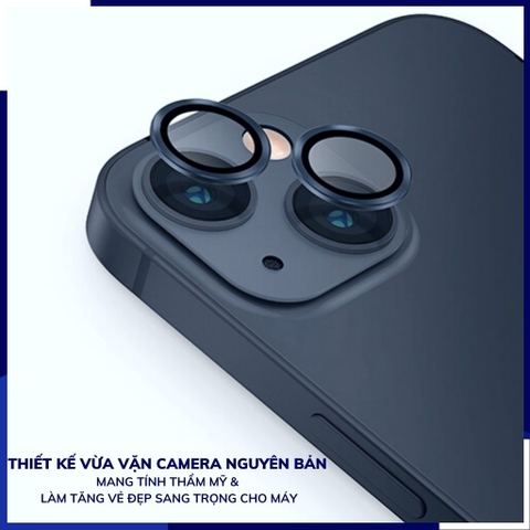 Cường lực camera iphone 14, 14 plus chính hãng KUZOOM viền nhiều màu chất lượng rõ nét bảo vệ toàn diện cụm camera phụ kiện huỳnh tân store