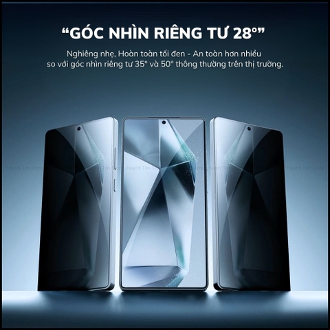 Kính Cường Lực Samsung S25 Ultra/ S25 Plus/ S25 Fold 7 trong suốt, chống nhìn trộm Nillkin Cảm Ứng Vân Tay Siêu Nhạy Kèm Khung Trợ Dán