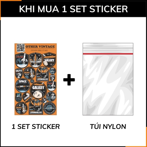 Hình dán sticker không gian vũ trụ Orther Vintage ST N02 chống thấm xước bay màu hình dán mũ bảo hiểm laptop điện thoại phụ kiện huỳnh tân store
