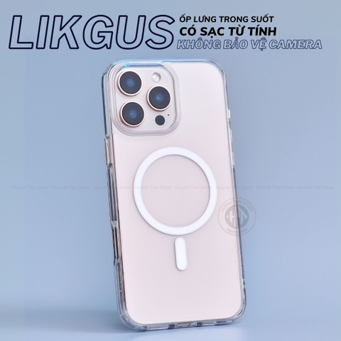 Ốp lưng trong suốt cho iphone 17 promax ip16 pro max 15 14 hãng Lin Likgus hỗ vòng magsafe phụ kiện điện thoại huỳnh tân store