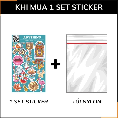 Hình dán sticker Anything ST O08 chống thấm xước dán và gỡ bỏ dễ dàng không để lại keo trang trí mũ bảo hiểm điện thoại phụ kiện huỳnh tân store