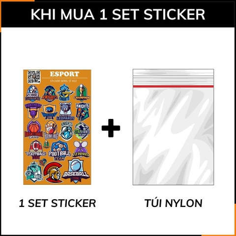 Hình dán sticker thể thao điện tử Esport ST K02 chất liệu vinyl phủ lớp chống thấm xước phù hợp dán mọi bề mặt phụ kiện huỳnh tân store