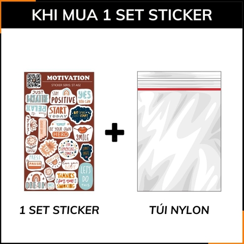 Sticker những câu thành ngữ hay Motivation ST A02 chống thấm xước dán trên mọi bề mặt dễ dàng gỡ bỏ không để lại keo phụ kiện huỳnh tân store