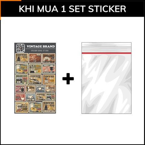 Hình dán sticker thương hiệu Vintage Brand ST D04 chống thấm xước bay màu hình dán laptop điện thoại phụ kiện huỳnh tân store