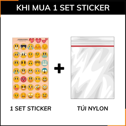 Sticker Express bóng ST S02 nhãn dán bộc lộ cảm xúc với nhiều mẫu đa dạng trang trí nón bảo hiểm vali điện thoại