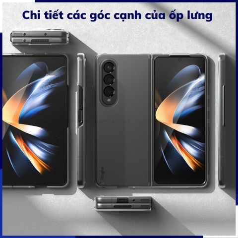 Ốp lưng samsung z fold 4 trong suốt và nhám mờ chống sốc Ringke Fusion chính hãng Korea bảo vệ camera huỳnh tân store