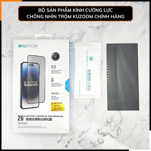 Cường lực Samsung S25 , S25 Plus , S25 Ultra CHỐNG NHÌN TRỘM full màn chính hãng kuzoom