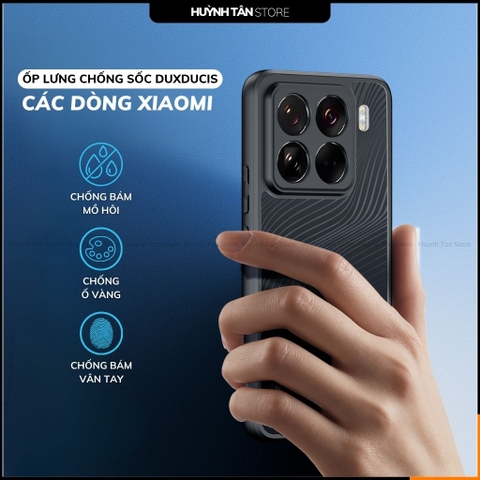 Ốp Xiaomi 17 Pro Max, 15 Ultra, 15T, 14 k70 aimo chính hãng duxducis chống va đập trong suốt không ố vàng huỳnh tân store