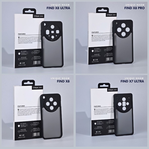 Ốp lưng oppo find x8 ultra x8 pro x8s plus x7 ultra chống sốc chống vân tay UNIQUE bảo vệ camera phụ kiện huỳnh tân store
