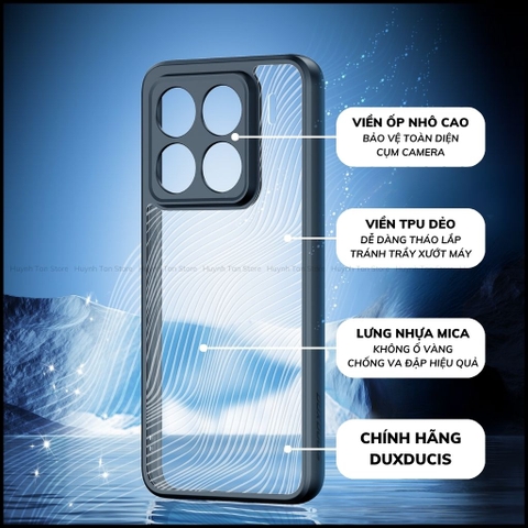 Ốp Xiaomi 17 Pro Max, 15 Ultra, 15T, 14 k70 aimo chính hãng duxducis chống va đập trong suốt không ố vàng huỳnh tân store