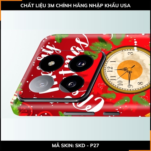 Dán skin điện thoại Xiaomi Mi 14 , Mi 14 Pro full body và camera nhập khẩu chính hãng USA in hình MERRY CHRISTMAS - SKD P27 phụ kiện điện thoại huỳnh tân store