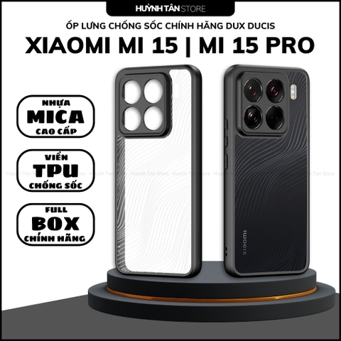 Ốp lưng xiaomi mi 15 mi 15 pro aimo chính hãng dux ducis chống va đập trong suốt không ố vàng huỳnh tân store