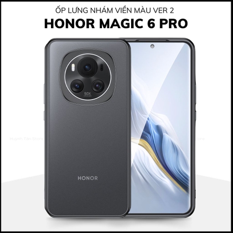 Ốp lưng honor magic 6 pro chống sốc chống vân tay NHÁM VIỀN MÀU VER 2 bảo vệ camera phụ kiện huỳnh tân store