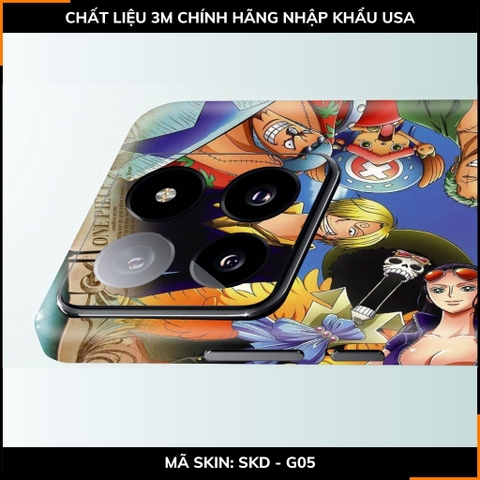 Dán skin điện thoại Xiaomi Mi 14 , Mi 14 Pro full body và camera nhập khẩu chính hãng USA in hình ONE PIECE - SKD G05 phụ kiện điện thoại huỳnh tân store