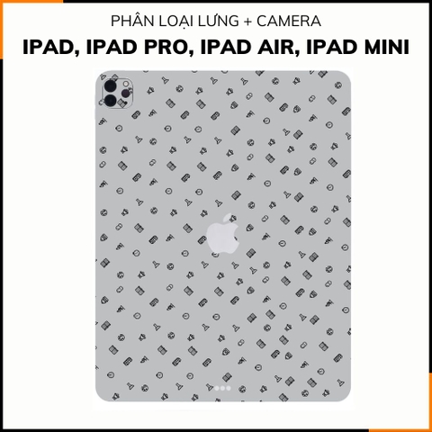Dán skin ipad , ipad pro, ipad air , ipad mini full body và camera chính hãng 3M - MANY STICKER GREY -  SK B14 03 phụ kiện điện thoại huỳnh tân store