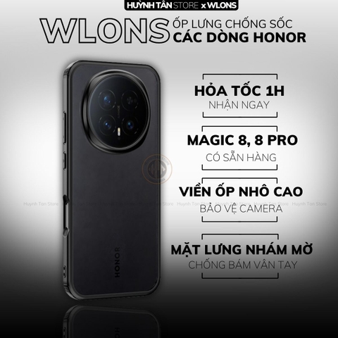 Ốp lưng honor magic 8 pro 7 6 pro chống sốc chính hãng WLONS phụ kiện huỳnh tân store