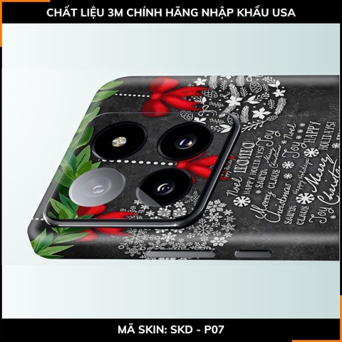 Dán skin điện thoại Xiaomi Mi 14 , Mi 14 Pro full body và camera nhập khẩu chính hãng USA in hình MERRY CHRISTMAS - SKD P07 phụ kiện điện thoại huỳnh tân store