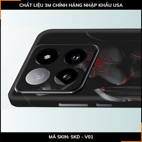 Dán skin điện thoại Xiaomi Mi 14 , Mi 14 Pro full body và camera nhập khẩu chính hãng USA in hình SPIDER MAN - SKD V01 phụ kiện điện thoại huỳnh tân store
