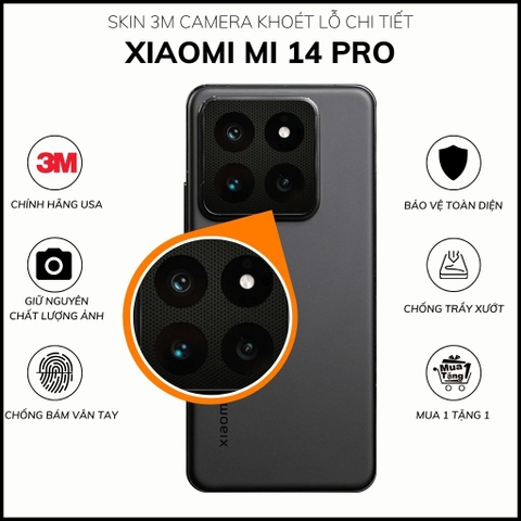 Miếng dán camera xiaomi mi 14 pro skin 3m chính hãng từ USA chống trầy xướt mua 1 tặng 1 phụ kiện huỳnh tân store