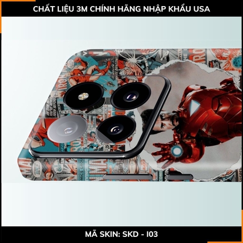 Dán skin điện thoại Xiaomi Mi 14 , Mi 14 Pro full body và camera nhập khẩu chính hãng USA in hình IRON MAN - SKD I03 phụ kiện điện thoại huỳnh tân store