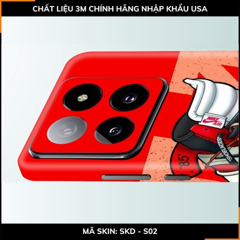 Dán skin điện thoại Xiaomi Mi 14 , Mi 14 Pro full body và camera nhập khẩu chính hãng USA in hình SNEAKER - SKD S02 phụ kiện điện thoại huỳnh tân store