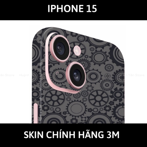 Dán skin điện thoại Iphone 15, Iphone 15 Plus full body và camera nhập khẩu chính hãng USA phụ kiện điện thoại huỳnh tân store - BÁNH RĂNG - Warp Skin Collection