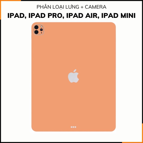 Dán skin ipad , ipad pro, ipad air , ipad mini full body và camera chính hãng 3M - PASTEL ORANGE -  SK A02 07 phụ kiện điện thoại huỳnh tân store