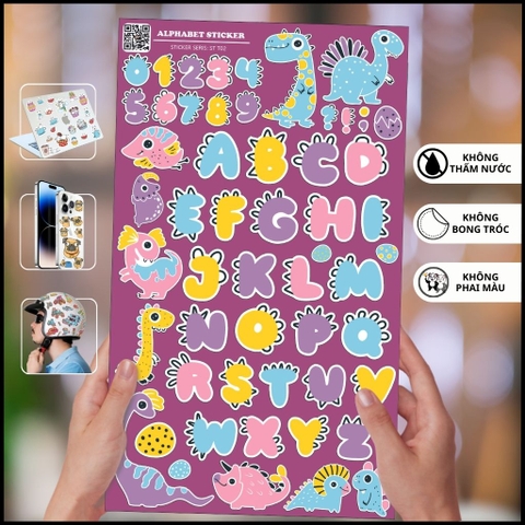 Sticker Alphabet ST T02 cho bé học bảng chữ cái với nhiều mẫu đa dạng kích thích quá trính học thú vị độc đáo