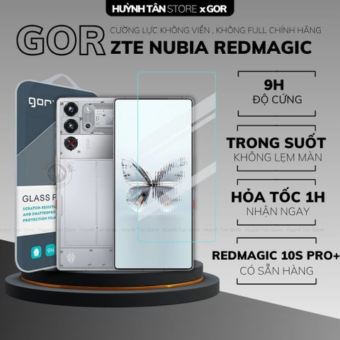 Kính cường lực trong suốt ZTE Z80 Ultra , Z70 Ultra , Redmagic 11 Pro , Redmagic 10 AIR  KHÔNG FULL MÀN chống bám vân tay chính hãng GOR