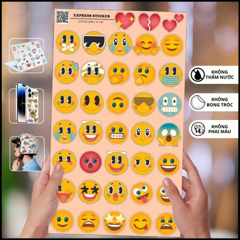 Sticker Express bóng ST S02 nhãn dán bộc lộ cảm xúc với nhiều mẫu đa dạng trang trí nón bảo hiểm vali điện thoại