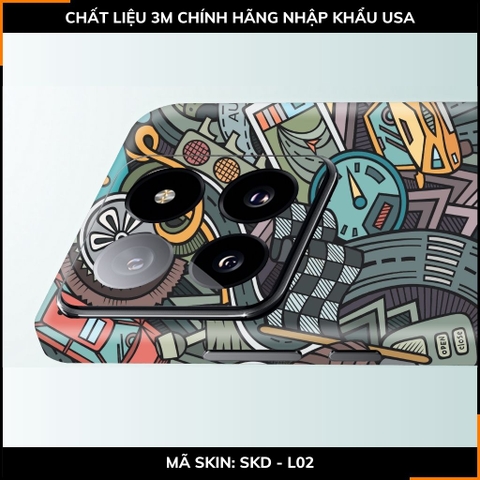 Dán skin điện thoại Xiaomi Mi 14 , Mi 14 Pro full body và camera nhập khẩu chính hãng USA in hình STICKER BOOM - SKD L02 phụ kiện điện thoại huỳnh tân store
