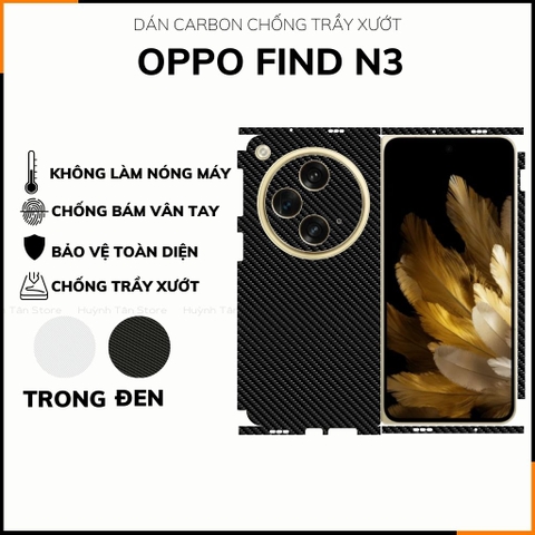Miếng dán oppo find n3 carbon trong và đen chống trầy xướt chống bám vân tay phụ kiện điện thoại huỳnh tân store