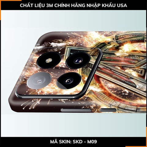 Dán skin điện thoại Xiaomi Mi 14 , Mi 14 Pro full body và camera nhập khẩu chính hãng USA in hình MAVEL - SKD M09 phụ kiện điện thoại huỳnh tân store